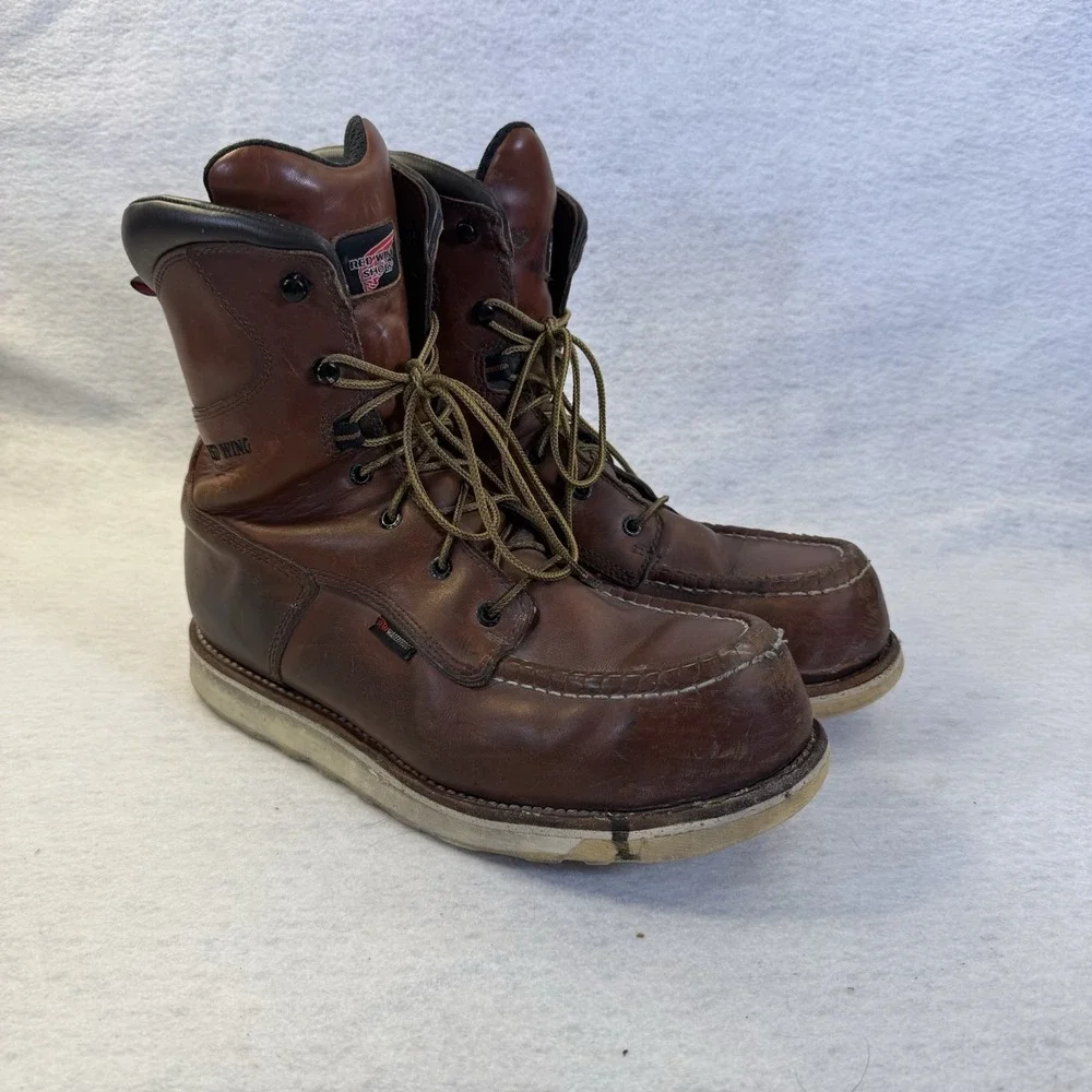 Red Wing Traction Tred Soft Toe Work Boot 411 Moc Toe Men's 11 EH Waterproof